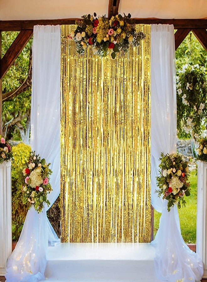 HK balloons Gold Foil Curtain Pack of 1 for Birthday Anniversary Marriage and Bachelor Decoration (Gold) - Image 3